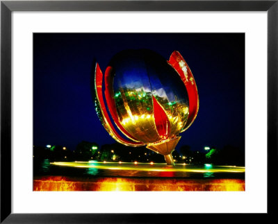 Floralis Generica Sculpture In Un Plaza, Recoleta, Buenos Aires, Argentina by Michael Taylor Pricing Limited Edition Print image