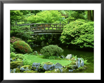 Footbridge, Japanese Garden Portland, Oregon by Adam Jones Pricing Limited Edition Print image