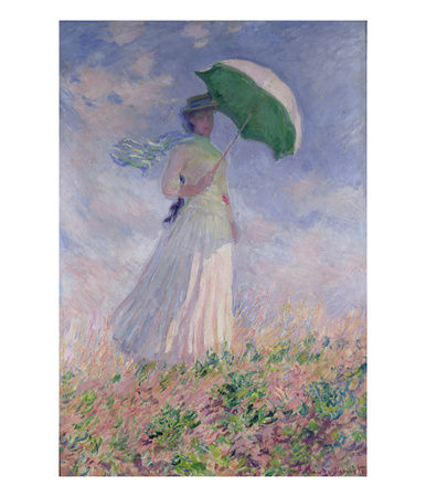 Woman With A Parasol Turned To The Right, 1886 by Claude Monet Pricing Limited Edition Print image
