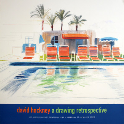 Eight Sunchairs By A Pool by David Hockney Pricing Limited Edition Print image