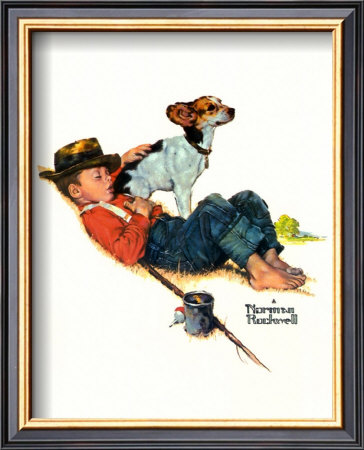 A Boy And His Dog by Norman Rockwell Pricing Limited Edition Print image