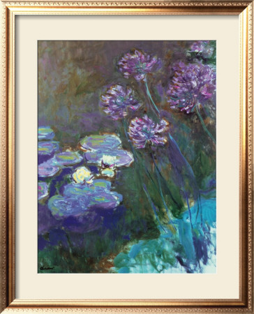 Water Lilies And Agapanthus by Claude Monet Pricing Limited Edition Print image