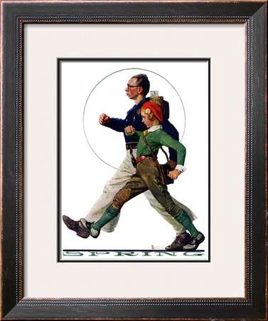 Hikers, May 5,1928 by Norman Rockwell Pricing Limited Edition Print image
