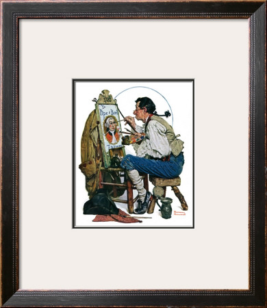 Colonial Sign Painter, February 6,1926 by Norman Rockwell Pricing Limited Edition Print image
