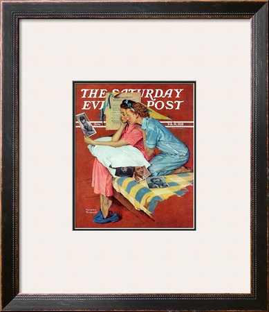 Movie Star Saturday Evening Post Cover, February 19,1938 by Norman Rockwell Pricing Limited Edition Print image