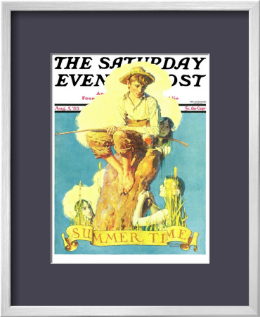 Summertime, 1933 Saturday Evening Post Cover, August 5,1933 by Norman Rockwell Pricing Limited Edition Print image