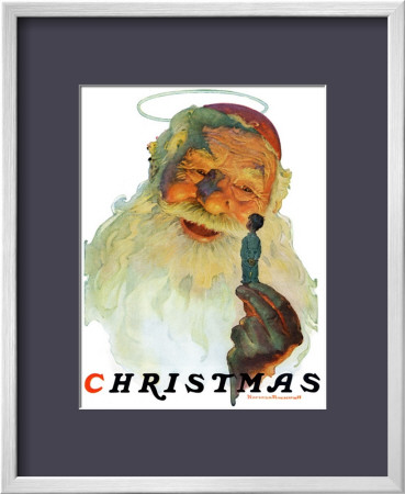 Christmas, 1927 (King Kong Santa), December 3,1927 by Norman Rockwell Pricing Limited Edition Print image