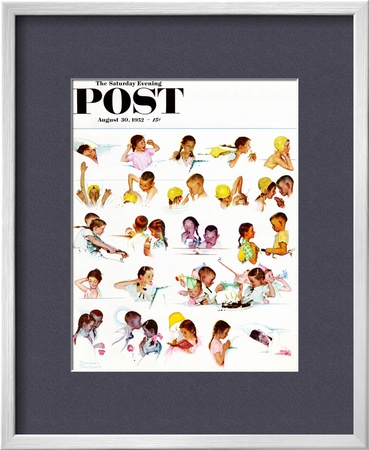 Day In The Life Of A Girl Saturday Evening Post Cover, August 30,1952 by Norman Rockwell Pricing Limited Edition Print image