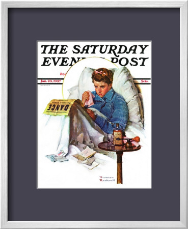 Missing The Dance Saturday Evening Post Cover, January 23,1937 by Norman Rockwell Pricing Limited Edition Print image