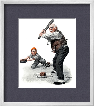 Gramps At The Plate, August 5,1916 by Norman Rockwell Pricing Limited Edition Print image
