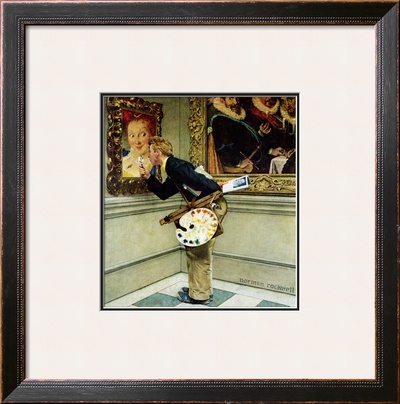 Art Critic, April 16,1955 by Norman Rockwell Pricing Limited Edition Print image