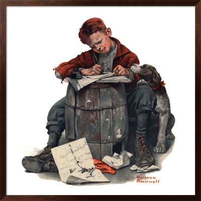 Pen Pals, January 17,1920 by Norman Rockwell Pricing Limited Edition Print image