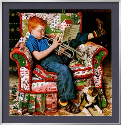Trumpeter, November 18,1950 by Norman Rockwell Pricing Limited Edition Print image