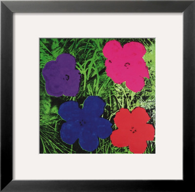 Flowers, C.1964 (1 Purple, 1 Blue, 1 Pink, 1 Red) by Andy Warhol Pricing Limited Edition Print image