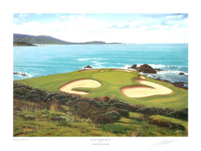 Pebble Beach, 7Th Hole by Graeme Baxter Pricing Limited Edition Print image