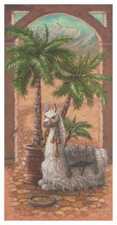 White Llama Ii by Janet Kruskamp Pricing Limited Edition Print image