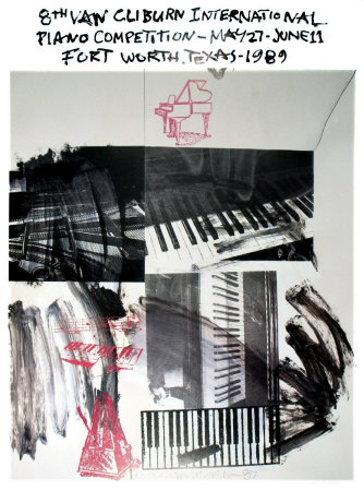 8Th Van Cliburn International Piano Comeptition, 1989 by Robert Rauschenberg Pricing Limited Edition Print image