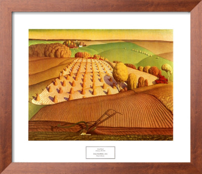 Fall Plowing, 1931 by Grant Wood Pricing Limited Edition Print image