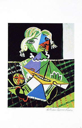 Maya With Boat by Pablo Picasso Pricing Limited Edition Print image