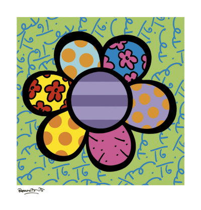 Flower Power Iv by Romero Britto Pricing Limited Edition Print image