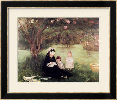 Beneath The Lilac At Maurecourt, 1874 by Berthe Morisot Pricing Limited Edition Print image