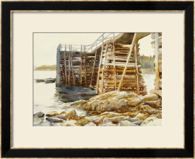 Wharf At Ironbound, 1922 by John Singer Sargent Pricing Limited Edition Print image