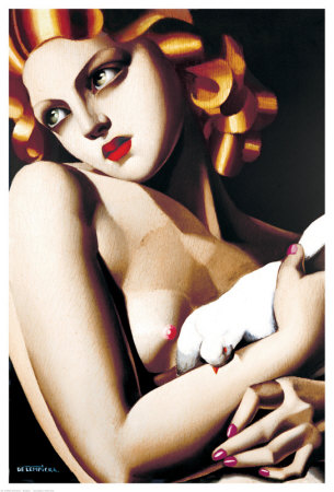 Woman With Dove by Tamara De Lempicka Pricing Limited Edition Print image