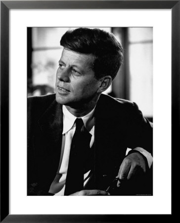 Senator John F. Kennedy, Posing For Picture by Hank Walker Pricing Limited Edition Print image