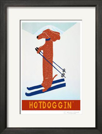 Hot Doggin Red by Stephen Huneck Pricing Limited Edition Print image