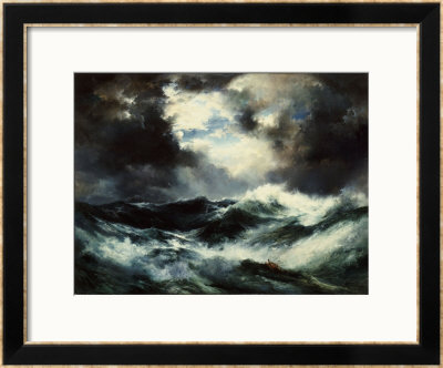 Moonlit Shipwreck At Sea Thomas Moran (1837-1926), 1901 by Albert Bierstadt Pricing Limited Edition Print image