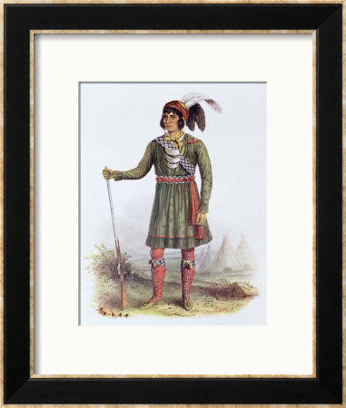 Osceola Or Rising Sun, A Seminole Leader, Illustration From The Indian Tribes Of North America by George Catlin Pricing Limited Edition Print image