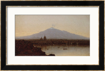 Sunset At Catania, Sicily by Albert Bierstadt Pricing Limited Edition Print image