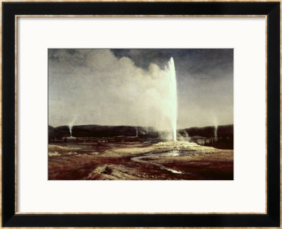 Geysers In Yellowstone Park by Albert Bierstadt Pricing Limited Edition Print image