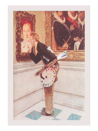 The Art Student by Norman Rockwell Pricing Limited Edition Print image