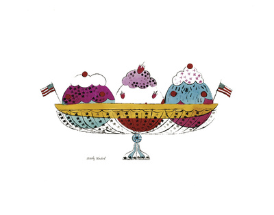 Ice Cream Dessert, C.1959 (3 Scoop) by Andy Warhol Pricing Limited Edition Print image