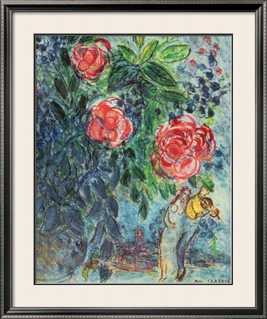 Flowers And Lovers by Marc Chagall Pricing Limited Edition Print image