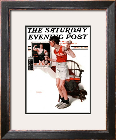 Champ Or Be A Man Saturday Evening Post Cover, April 29,1922 by Norman Rockwell Pricing Limited Edition Print image