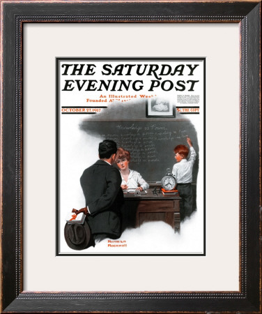 Knowledge Is Power Saturday Evening Post Cover, October 27,1917 by Norman Rockwell Pricing Limited Edition Print image