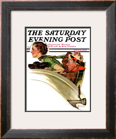 Exhilaration Saturday Evening Post Cover, July 13,1935 by Norman Rockwell Pricing Limited Edition Print image