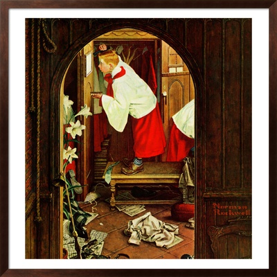 Choirboy, April 17,1954 by Norman Rockwell Pricing Limited Edition Print image