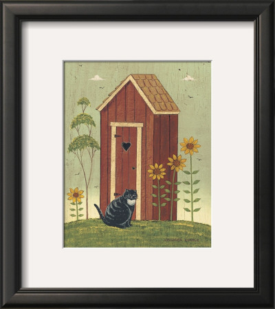 Outhouse With Cat by Warren Kimble Pricing Limited Edition Print image