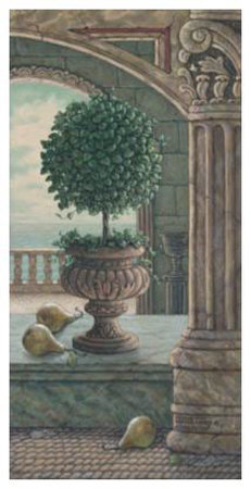 Pears And Topiary by Janet Kruskamp Pricing Limited Edition Print image