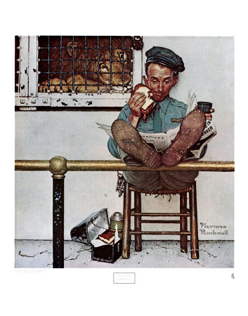The Lion's Share by Norman Rockwell Pricing Limited Edition Print image