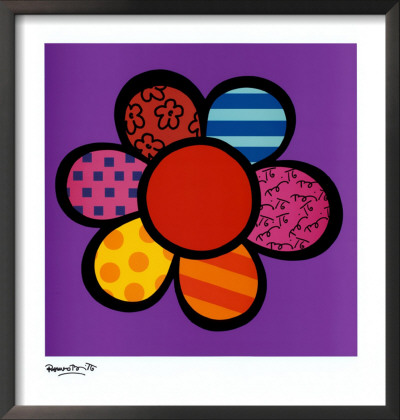 Flower Power Iii by Romero Britto Pricing Limited Edition Print image