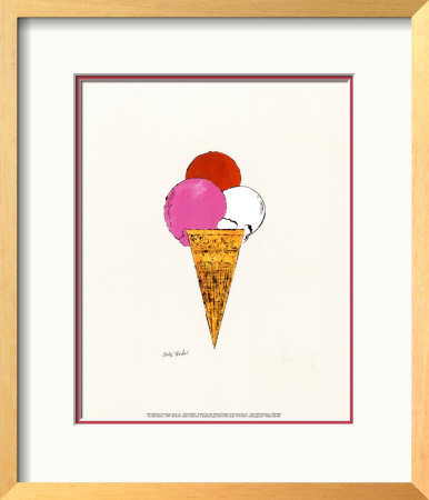 Ice Cream Dessert, C. 1959 (Red, Pink And White) by Andy Warhol Pricing Limited Edition Print image