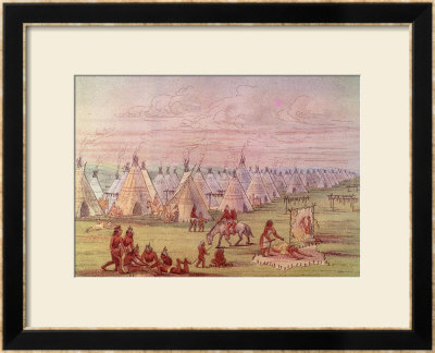 Comanchee Village by George Catlin Pricing Limited Edition Print image