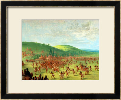 Indian Ball Game by George Catlin Pricing Limited Edition Print image