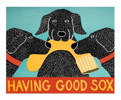 Having Good Sox by Stephen Huneck Pricing Limited Edition Print image