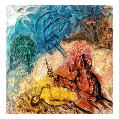 The Sacrifice Of Isaac by Marc Chagall Pricing Limited Edition Print image