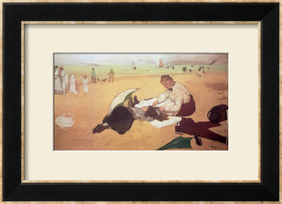 Beach Scene: Little Girl Having Her Hair Combed By Her Nanny, Circa 1876-77 by Edgar Degas Pricing Limited Edition Print image